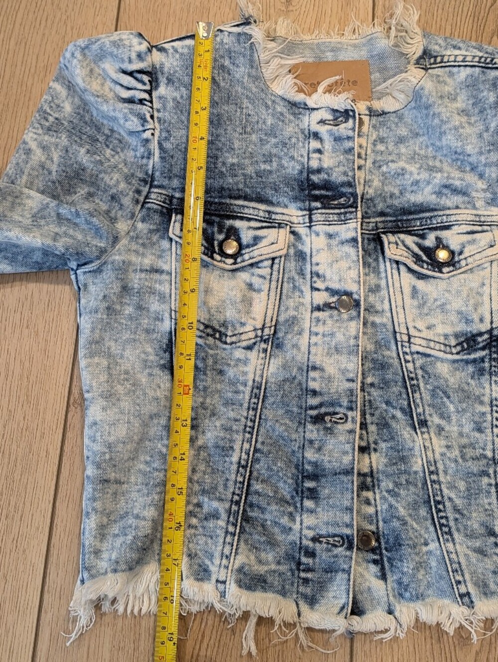 Retrofête Dean Acid Washed Denim Jacket Size S - Picture 6 of 10